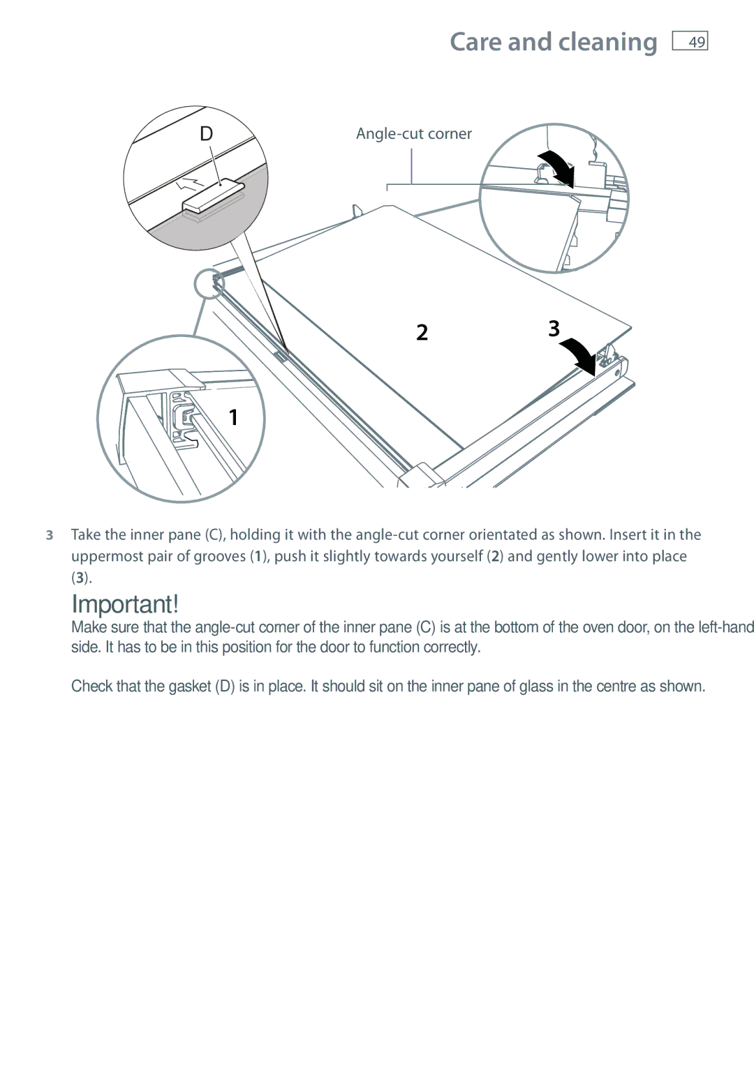 Fisher & Paykel OR90SBDSIX installation instructions Angle-cut corner 