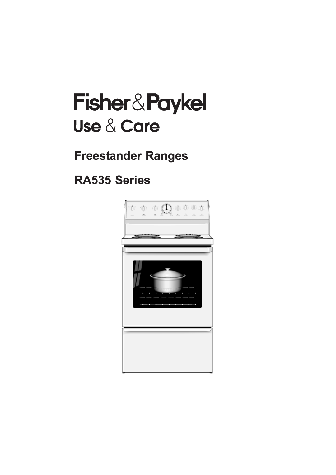 Fisher & Paykel manual Freestander Ranges RA535 Series 