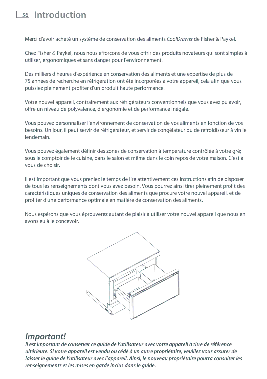 Fisher & Paykel RB905, RB365 manual Introduction 