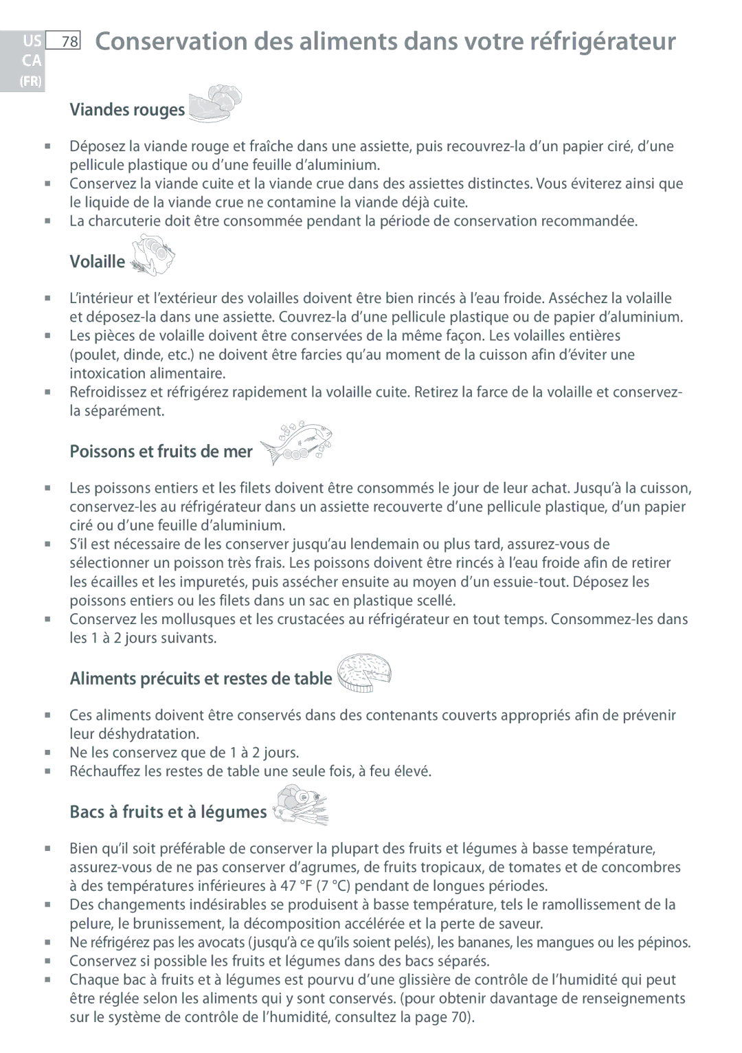 Fisher & Paykel RF170, RF135 installation instructions Conservation des aliments dans votre réfrigérateur 