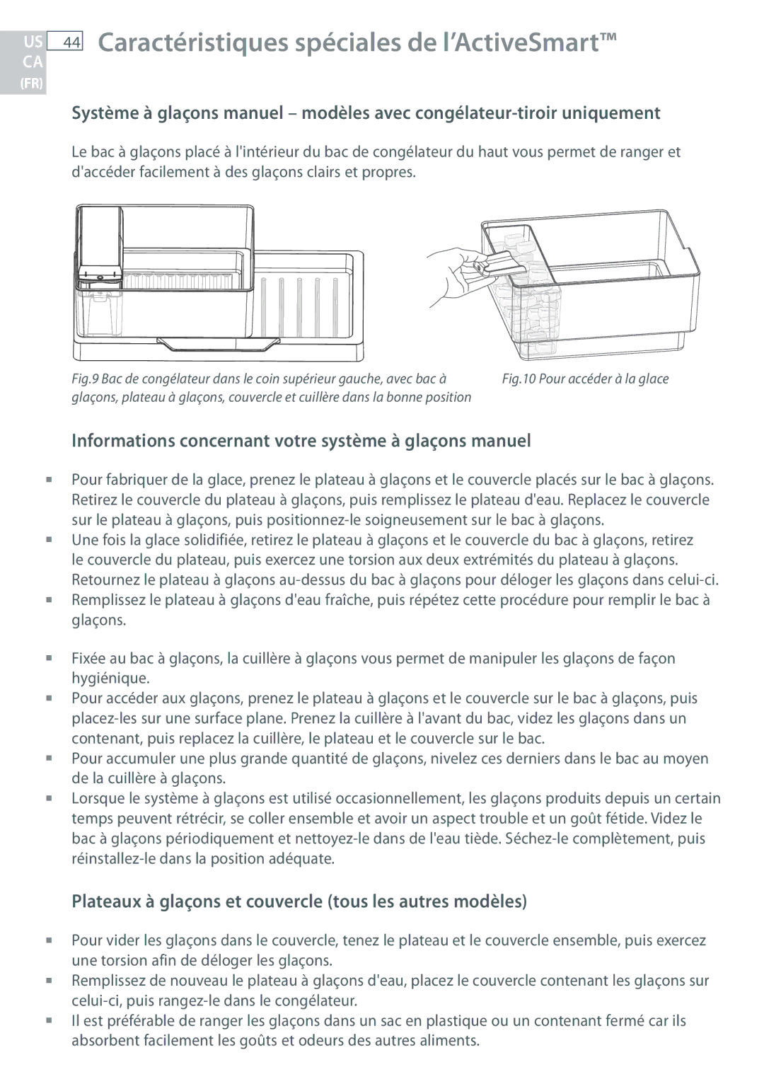 Fisher & Paykel RF170, RF135 installation instructions Informations concernant votre système à glaçons manuel 