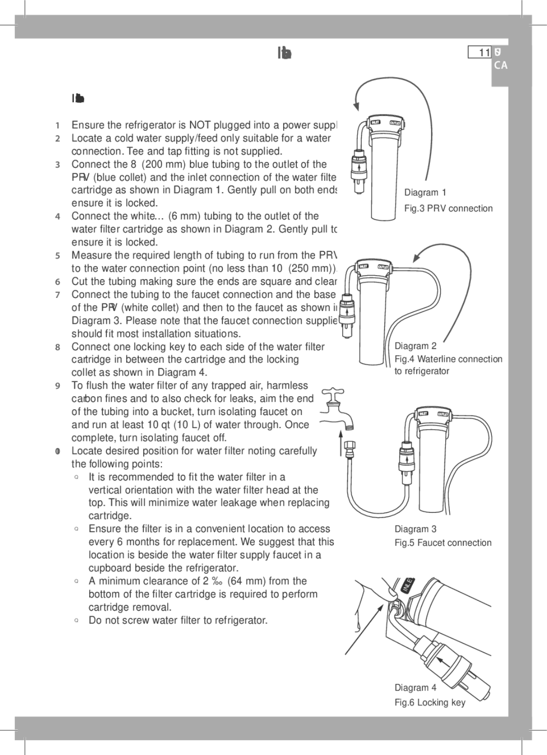 Fisher & Paykel E522B, RF170W, RF170A Installation instructions, Ensure the refrigerator is not plugged into a power supply 