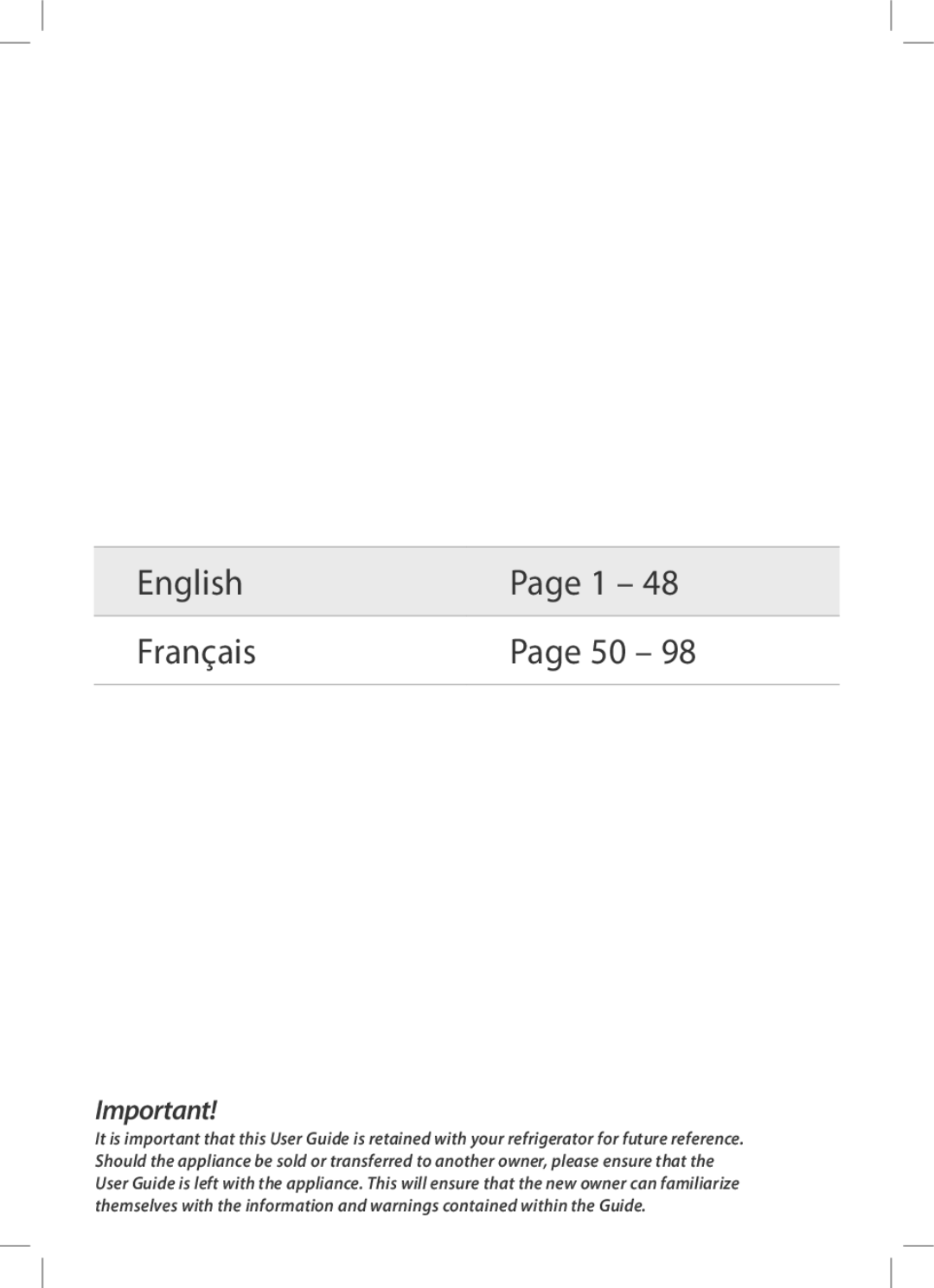 Fisher & Paykel RF201A, RF170W, RF170A, E522B, RF135B installation instructions English Français 