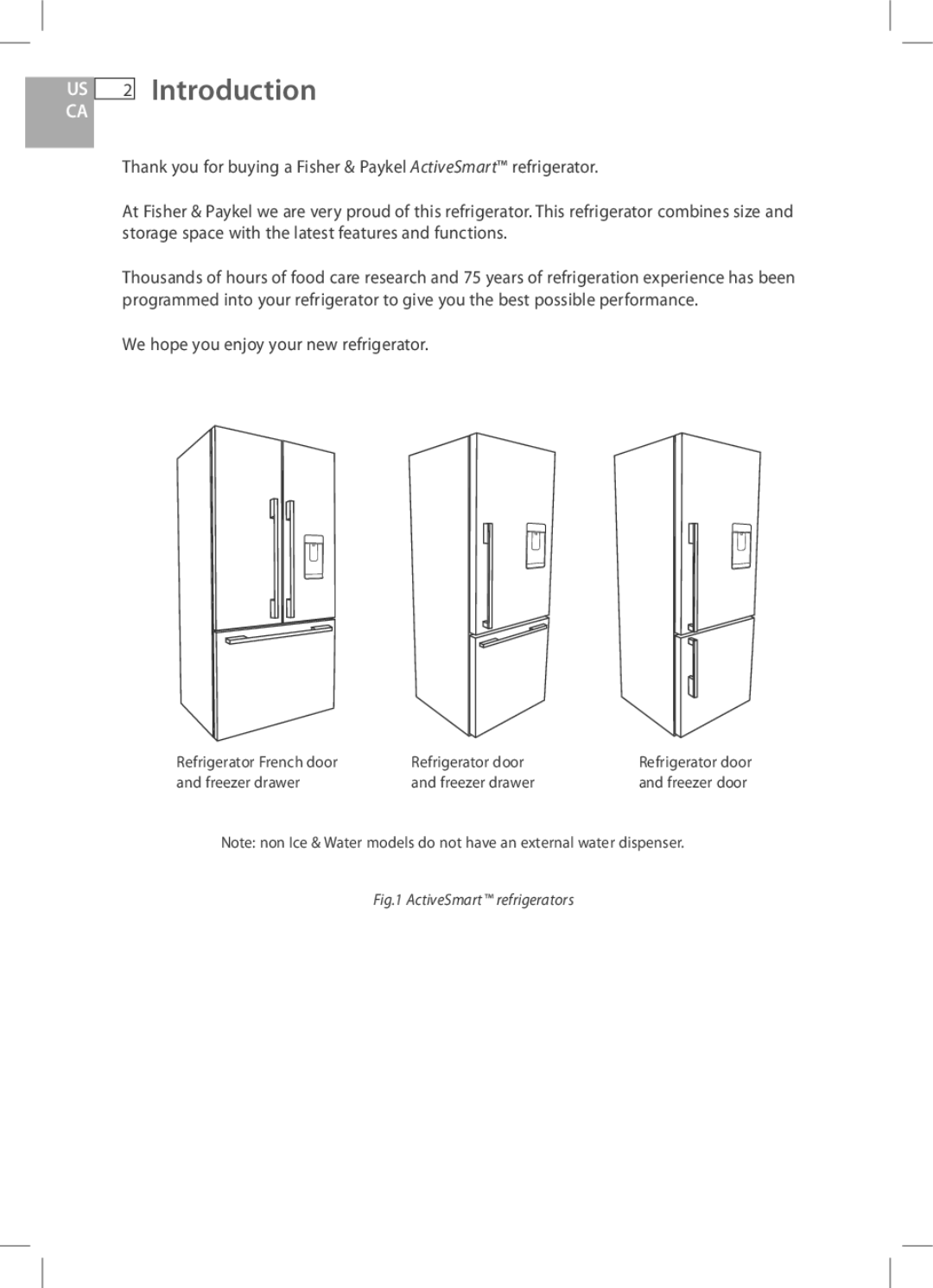 Fisher & Paykel RF135B, RF170W, RF170A, RF201A, E522B Introduction, We hope you enjoy your new refrigerator 