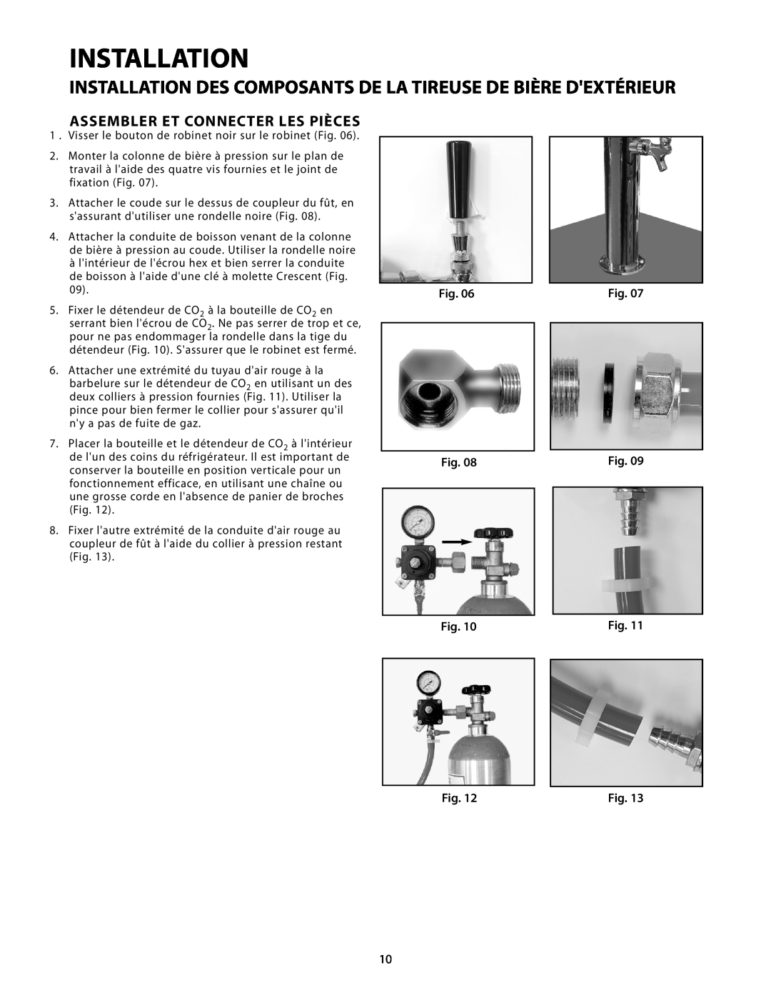 Fisher & Paykel RF24R, RF24T manual Assembler Et Connecter Les Pièces, Installation 