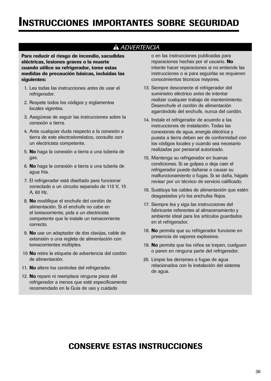 Fisher & Paykel RX256DT7X1 installation instructions Conserve Estas Instrucciones 