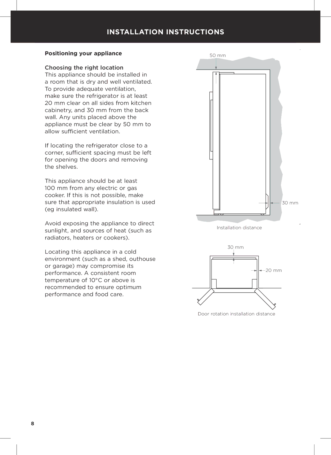 Fisher & Paykel RX611DUX, RX628DX, RX628DW installation instructions Positioning your appliance 