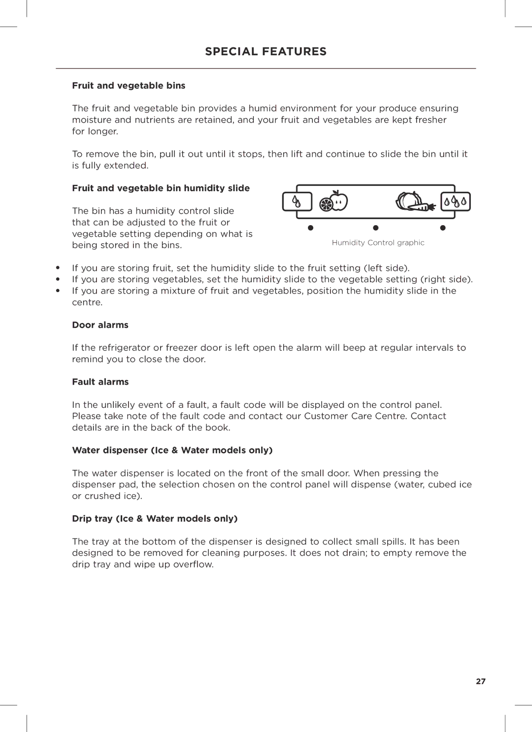 Fisher & Paykel RX628DW, RX628DX, RX611DUX installation instructions Special Features 