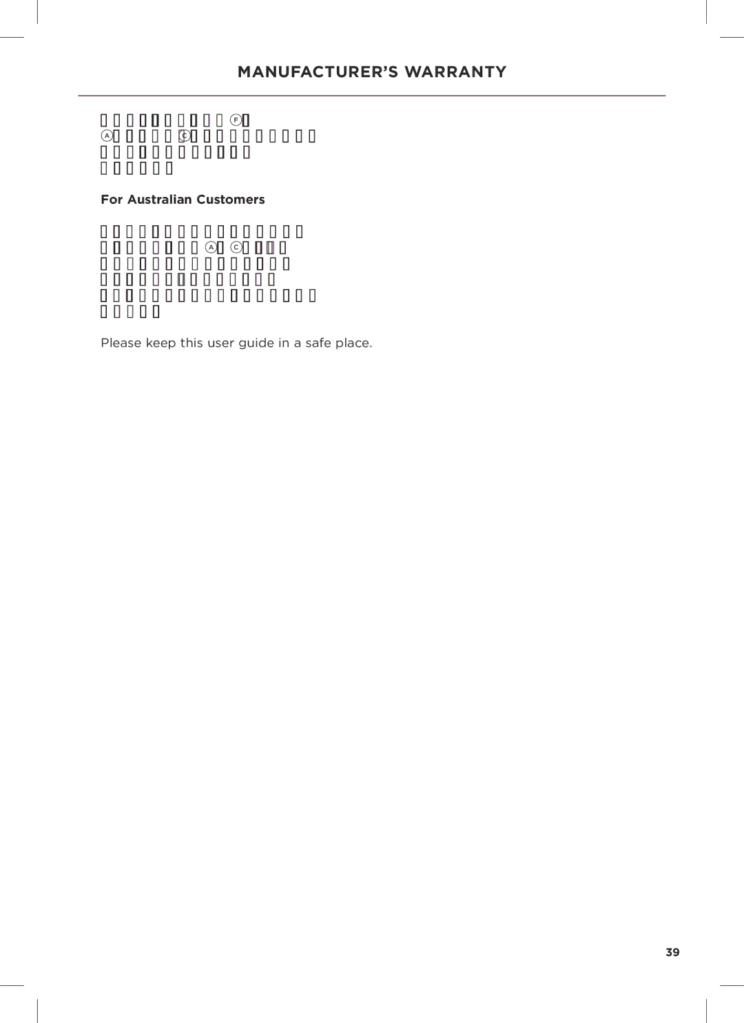 Fisher & Paykel RX628DW, RX628DX, RX611DUX installation instructions For Australian Customers 