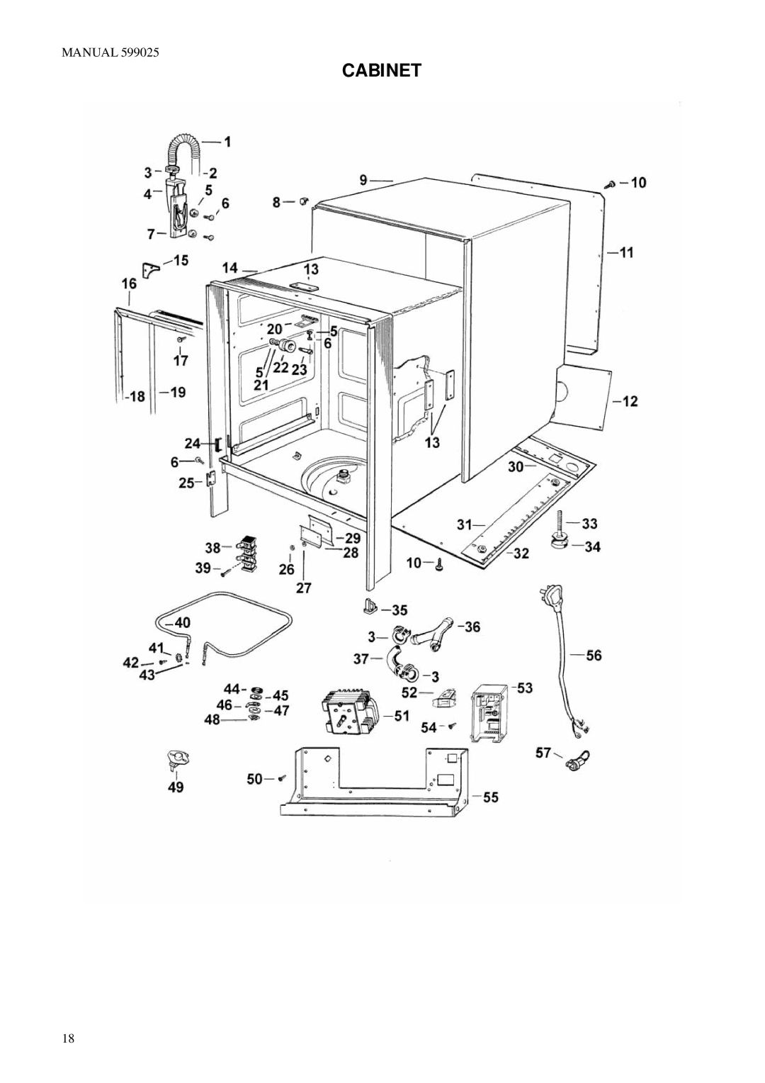 Fisher & Paykel S80, L80, M80, 3886S3886T, 3886M, 272S, 292T, 262M, 282E manual Cabinet 