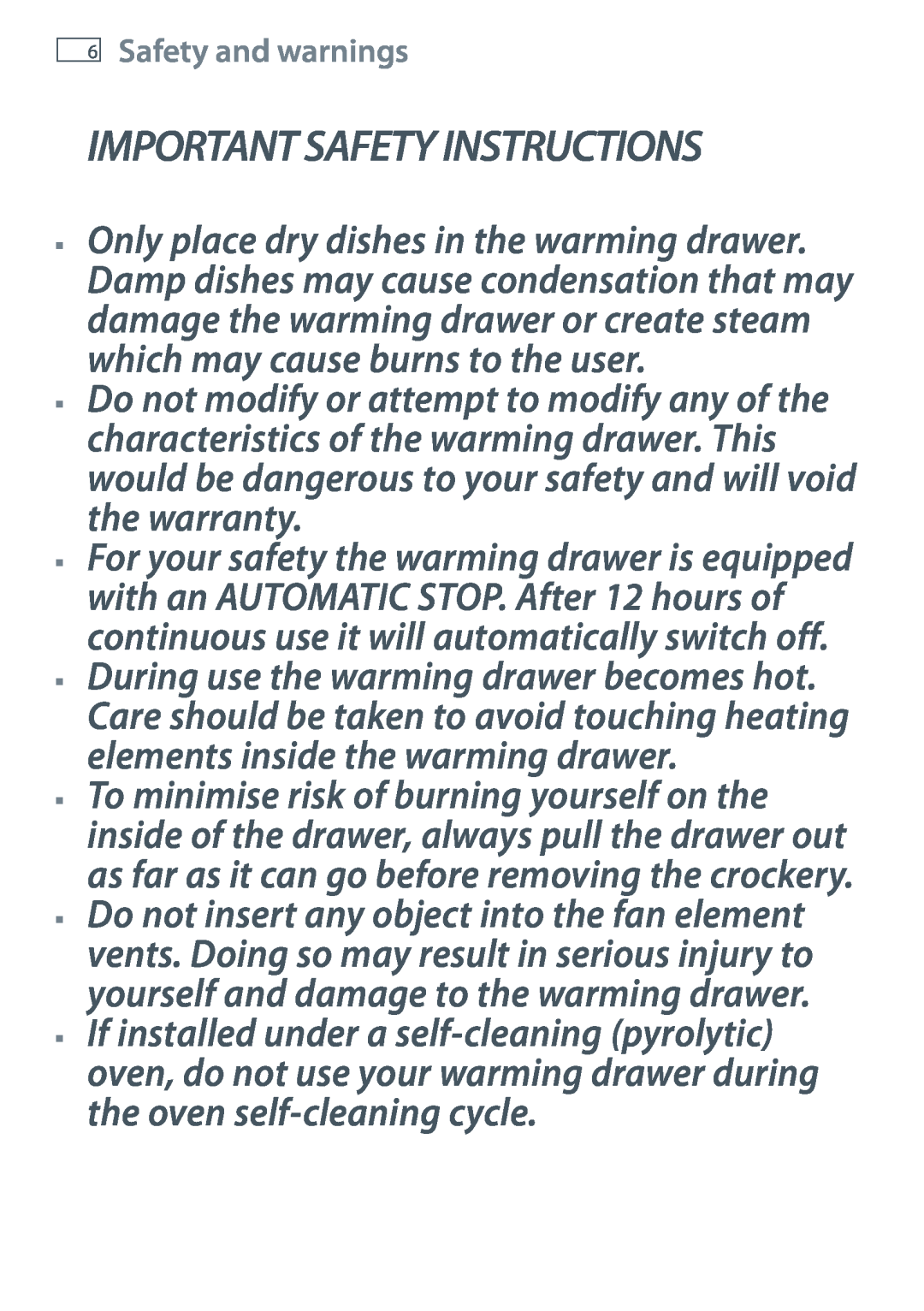 Fisher & Paykel W860SD manual Important Safety Instructions 