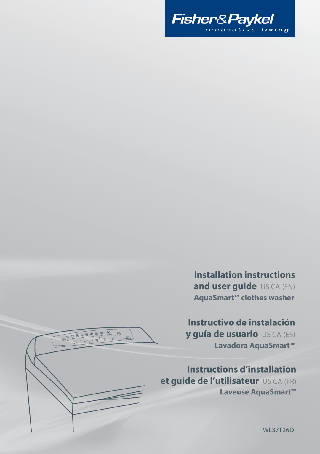 Fisher & Paykel WL37T26D installation instructions 