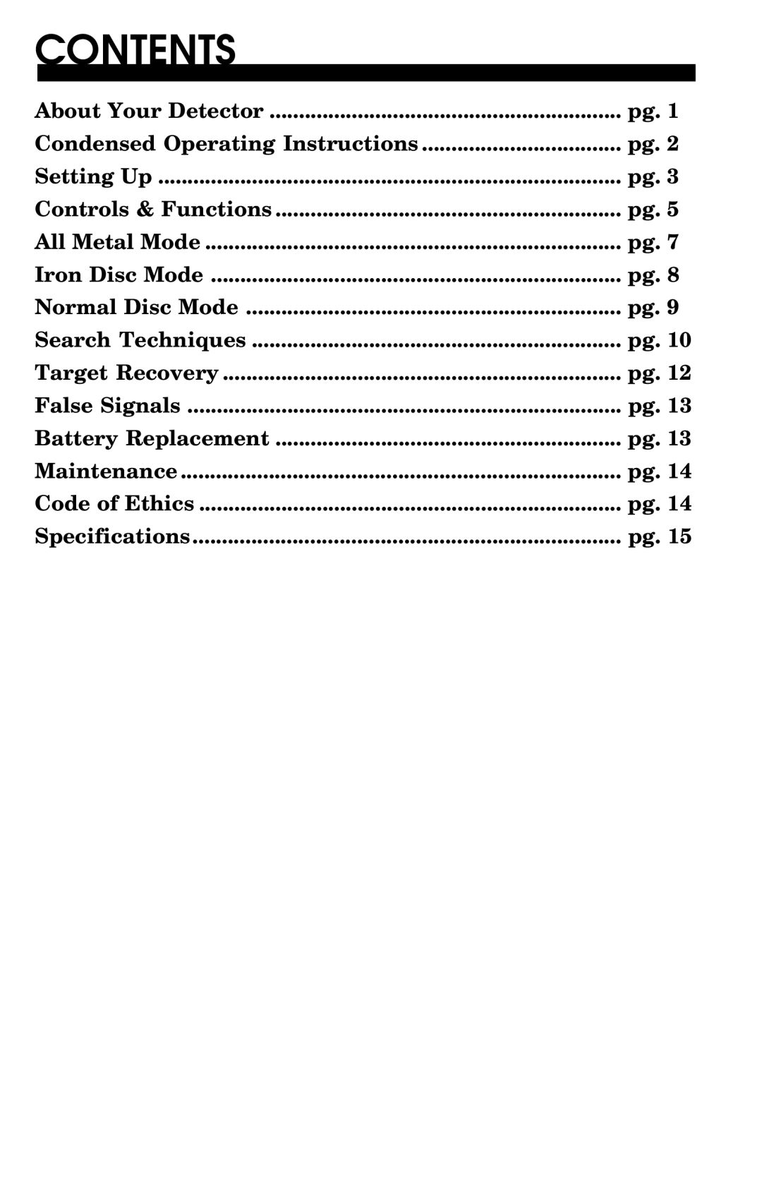 Fisher 1270 manual Contents 