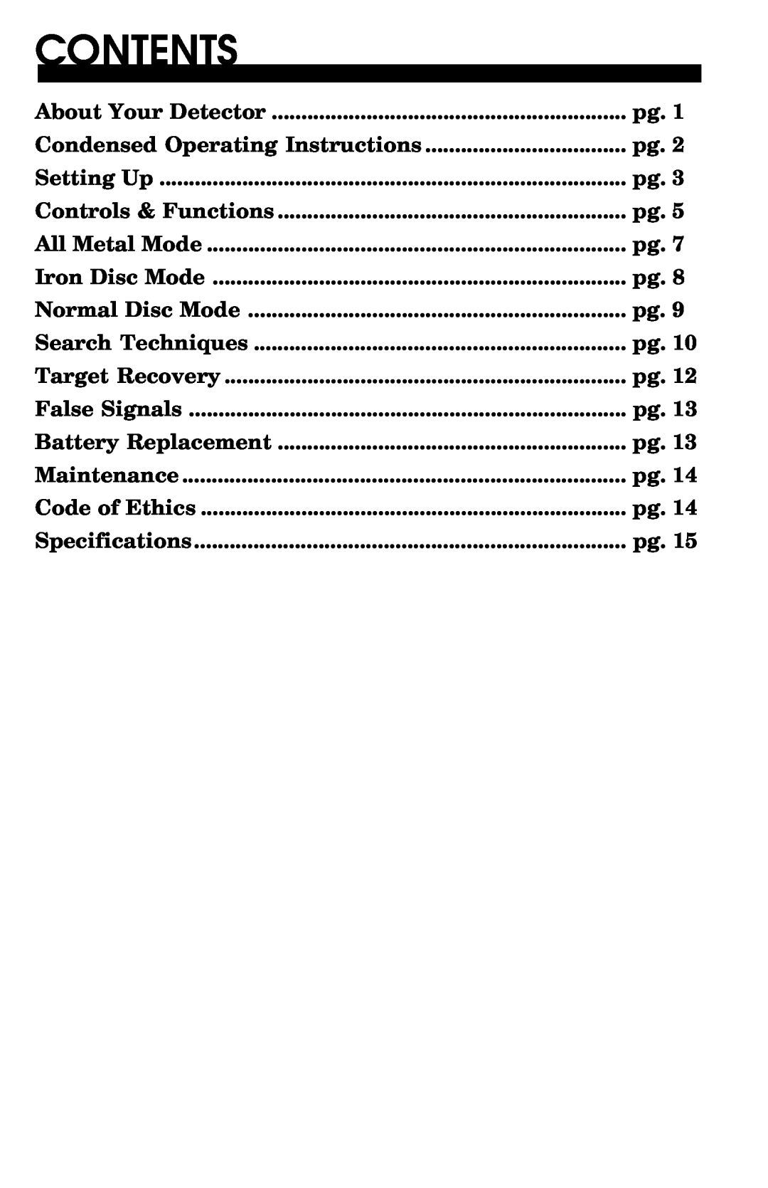 Fisher 1270 manual Contents 