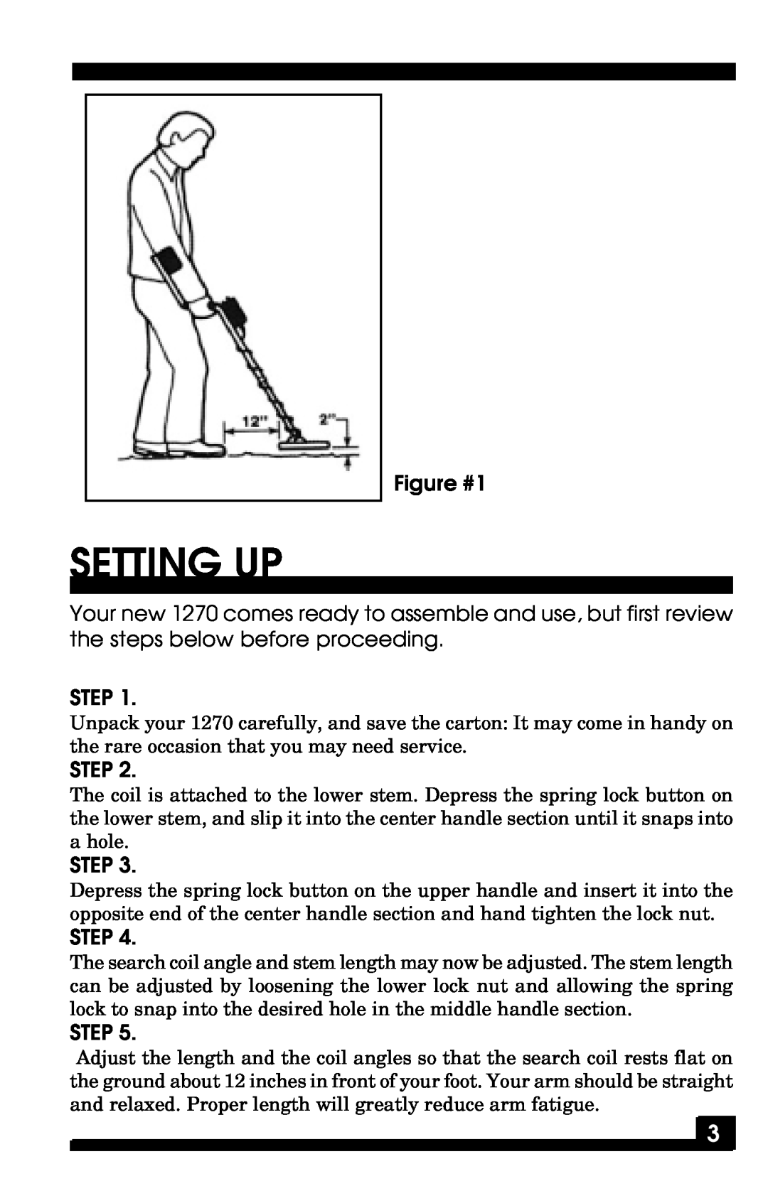 Fisher 1270 manual Setting Up, Figure #1, Step 