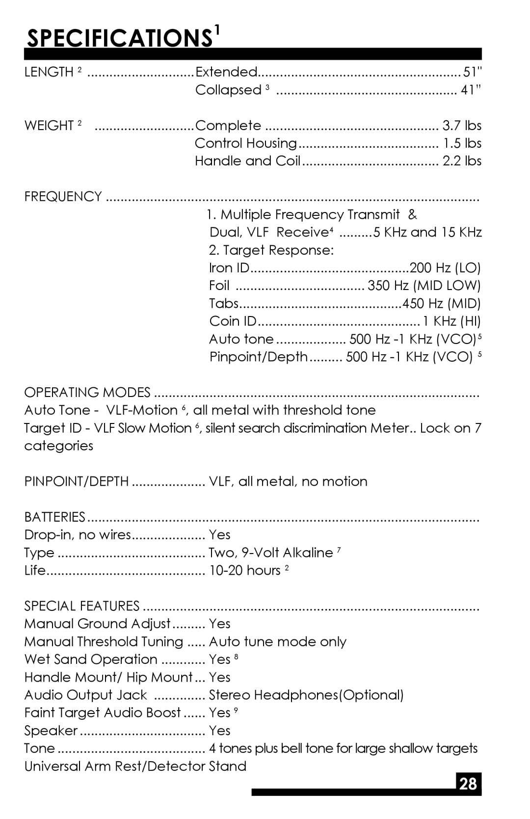 Fisher CZ-3D manual SPECIFICATIONS1, Weight 