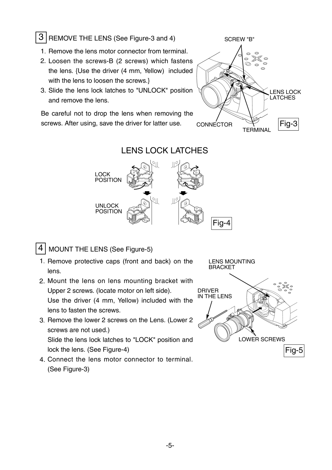 Fisher LNS-W31A, LNS-T31A, LNS-T32 manual Lens Lock Latches 