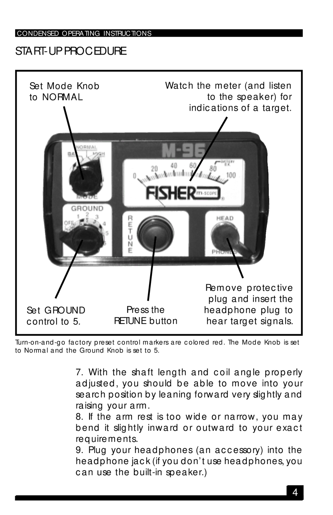 Fisher M-96 manual START-UP Procedure 