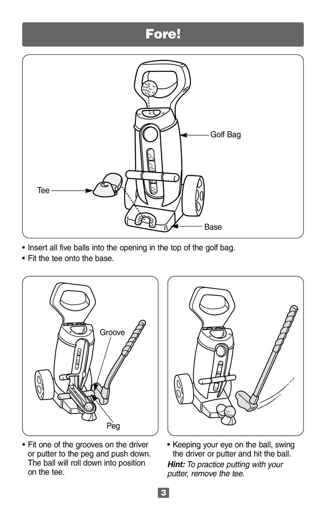 Fisher-Price 72819 manual Fore 