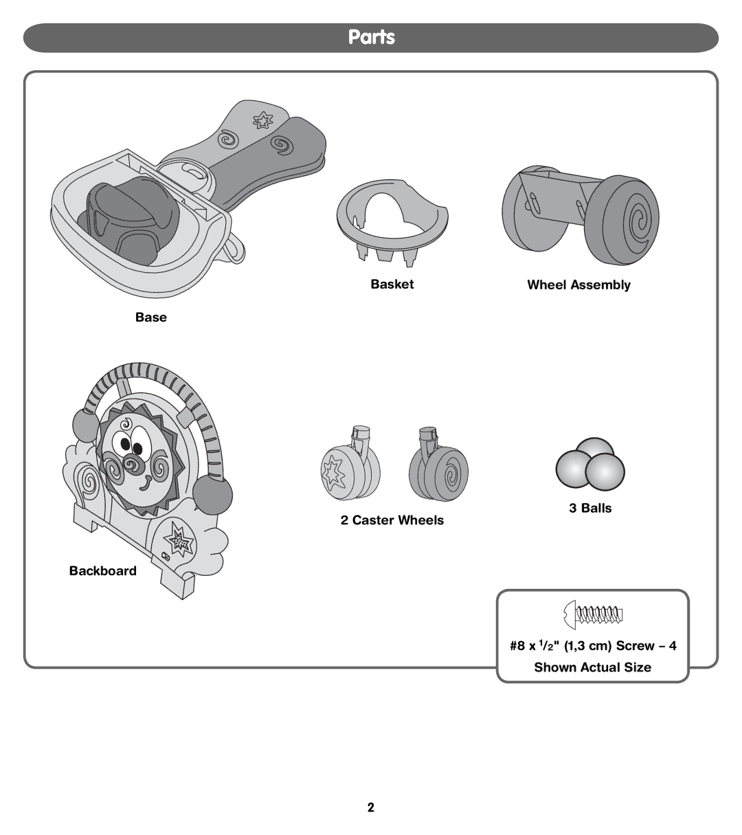 Fisher-Price 73499 instruction sheet Parts 