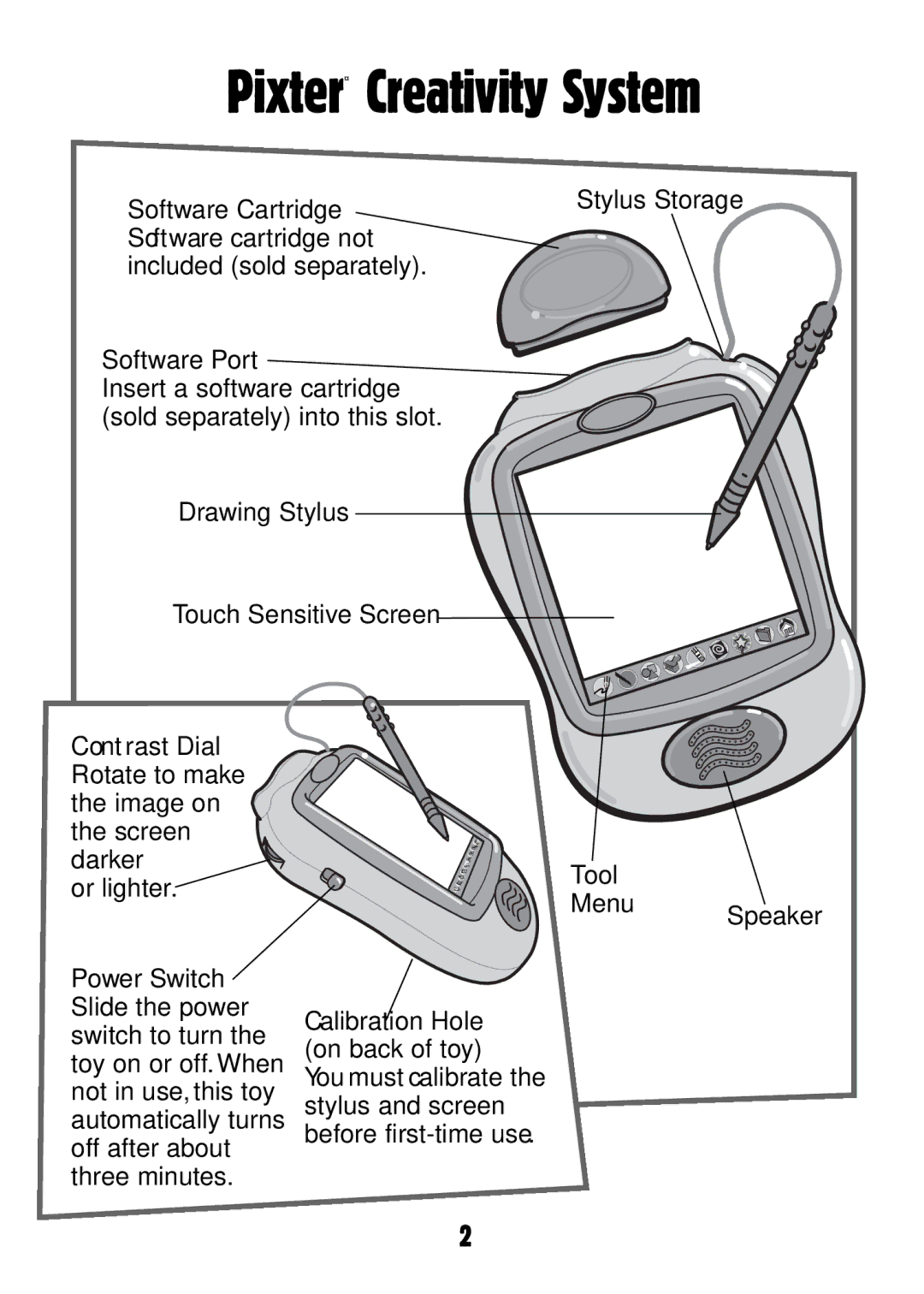 Fisher-Price 73974B-0920 owner manual Pixter Creativity System, Software Cartridge 