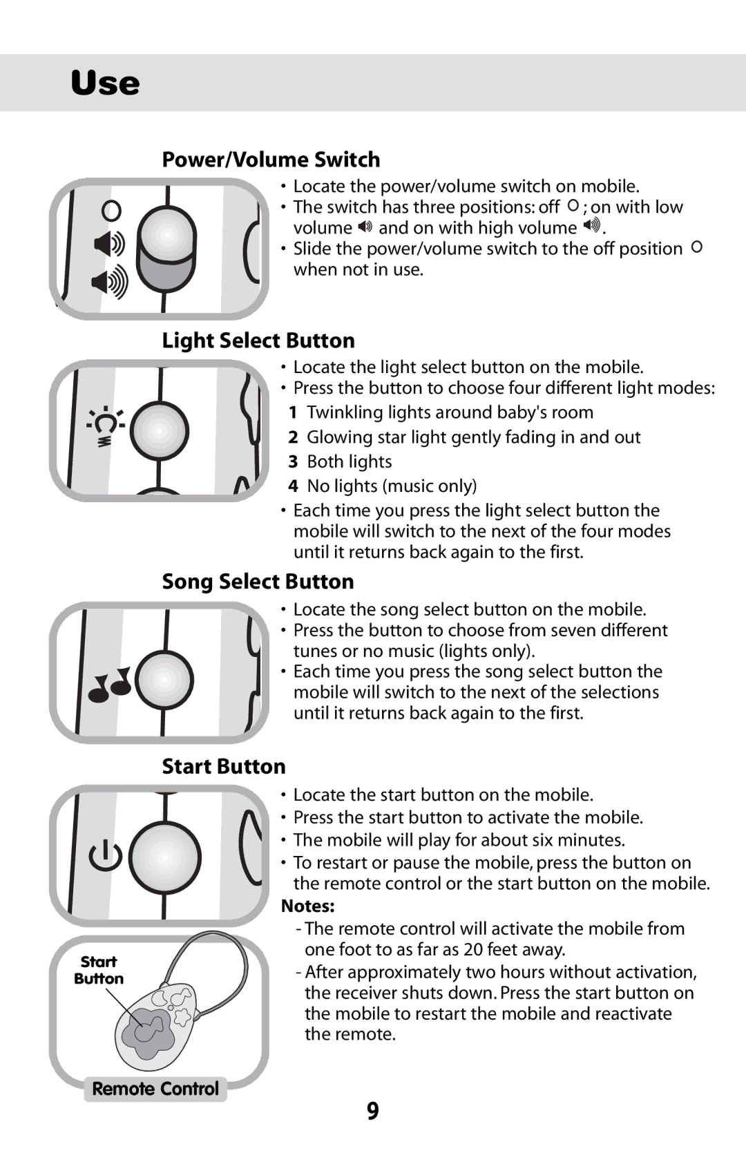 Fisher-Price 74120 instruction sheet Use, Remote Control 