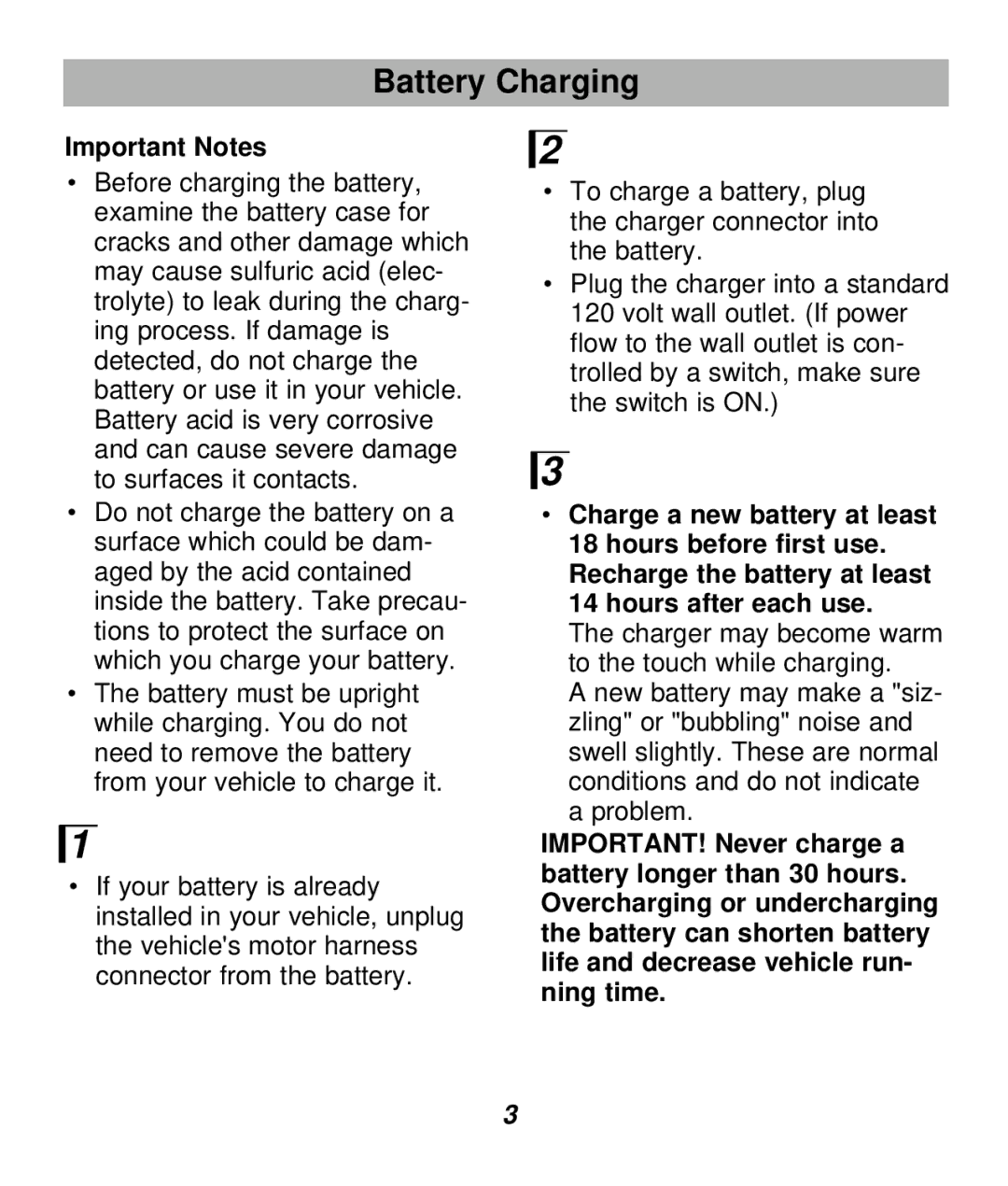 Fisher-Price 74243 owner manual Battery Charging, Important Notes 