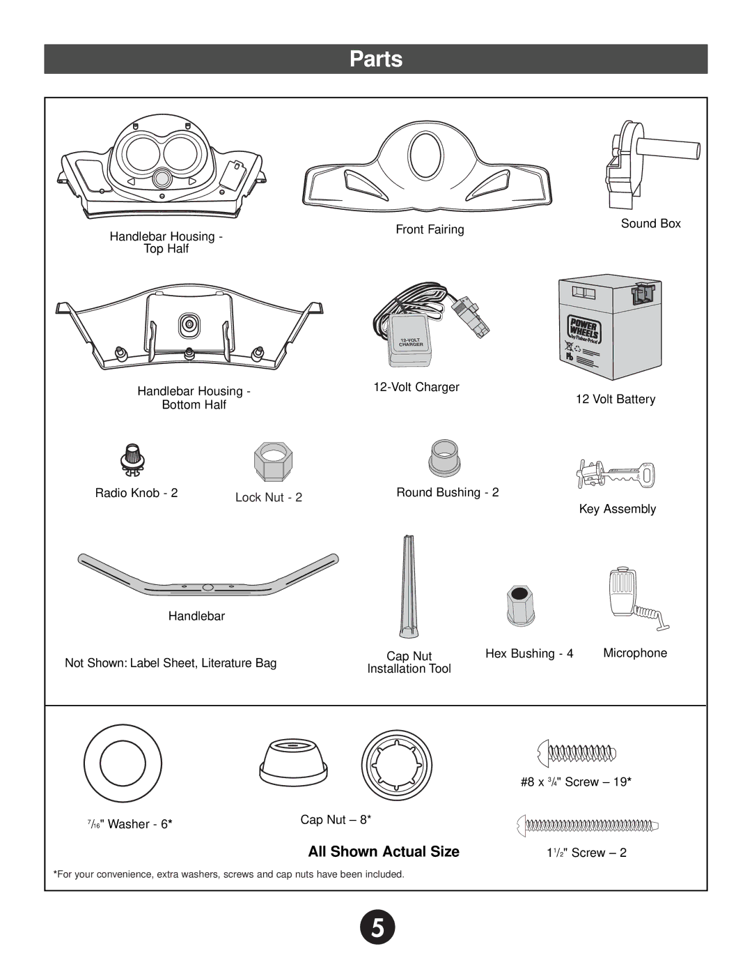 Fisher-Price 74527 owner manual All Shown Actual Size 