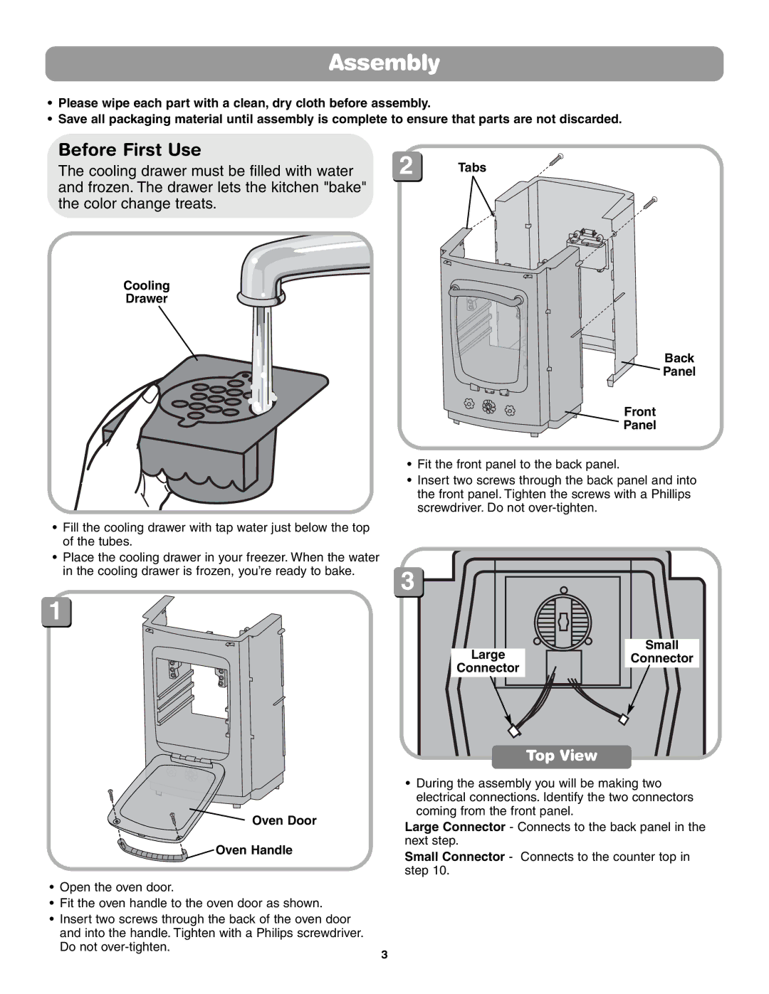 Fisher-Price 75423 instruction sheet Assembly, Top View 