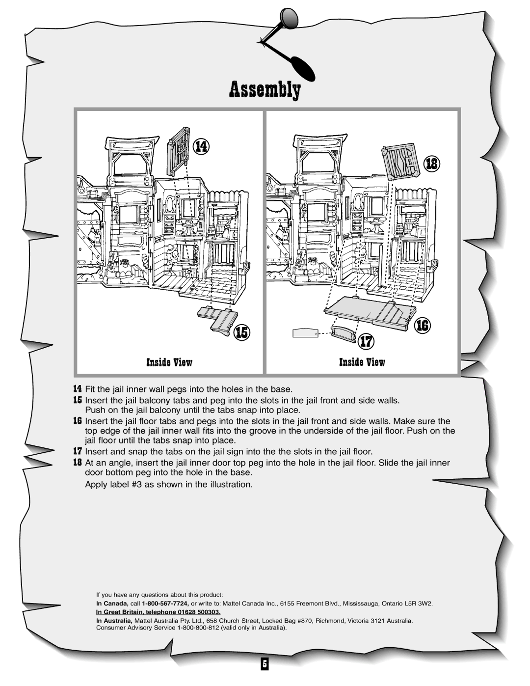 Fisher-Price 77029 manual Inside View 