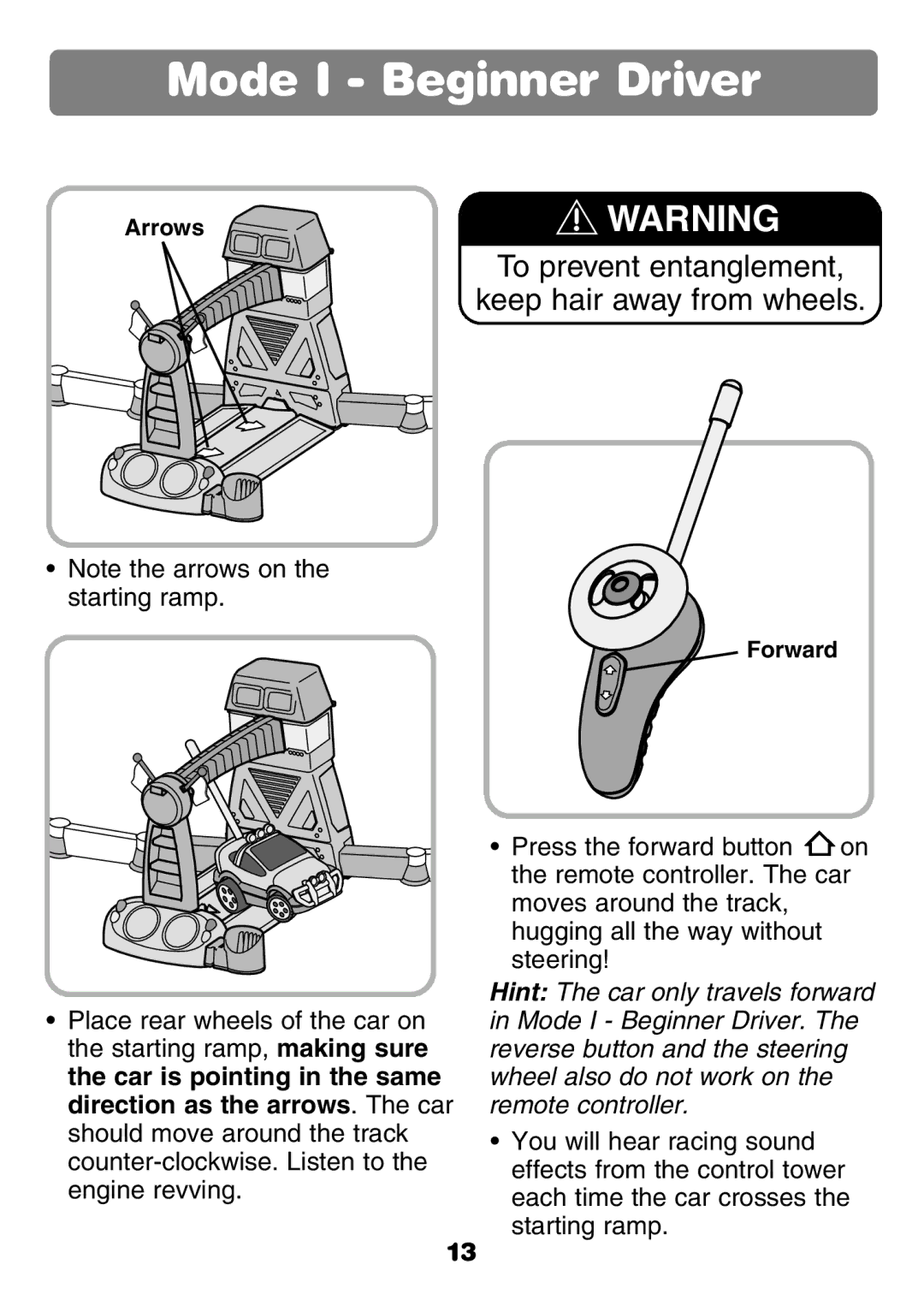 Fisher-Price 77306 instruction sheet ModeBatteryI BeginnerInstallationDriver 