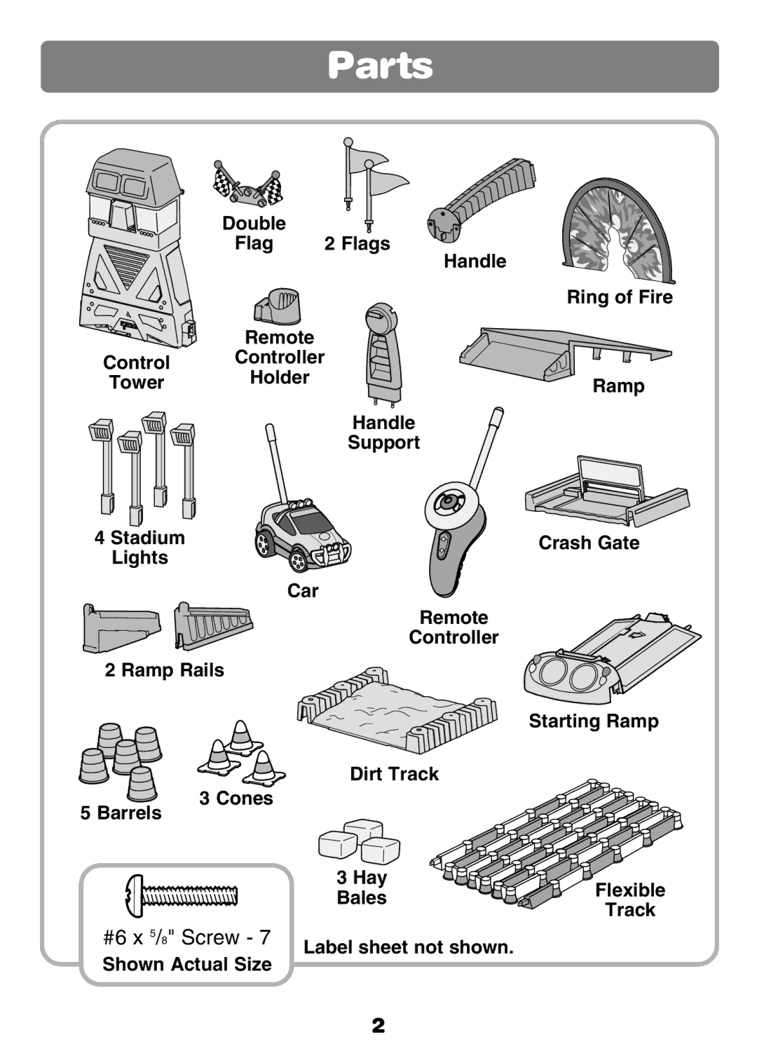 Fisher-Price 77306 instruction sheet Parts 