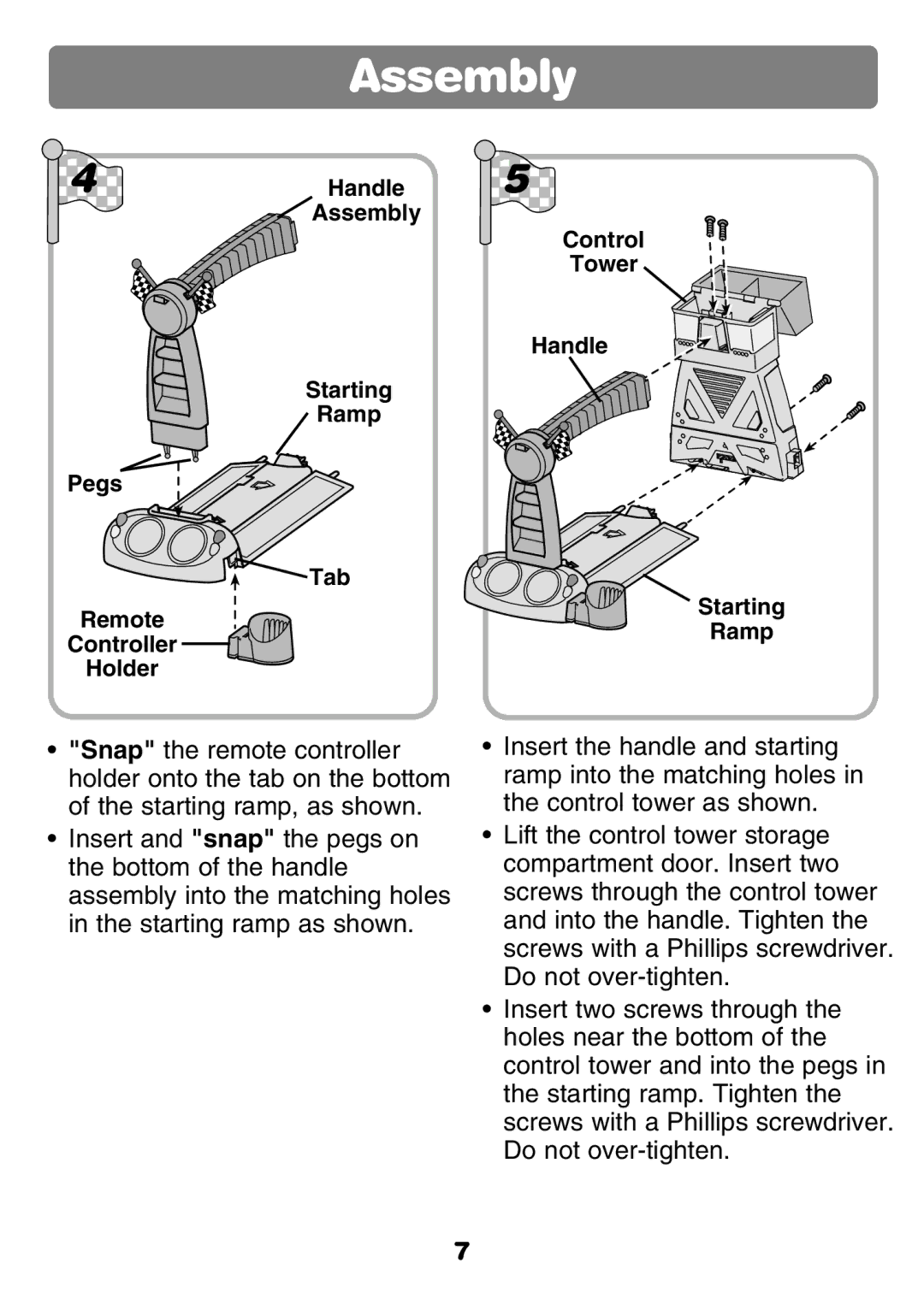 Fisher-Price 77306 instruction sheet Assembly 