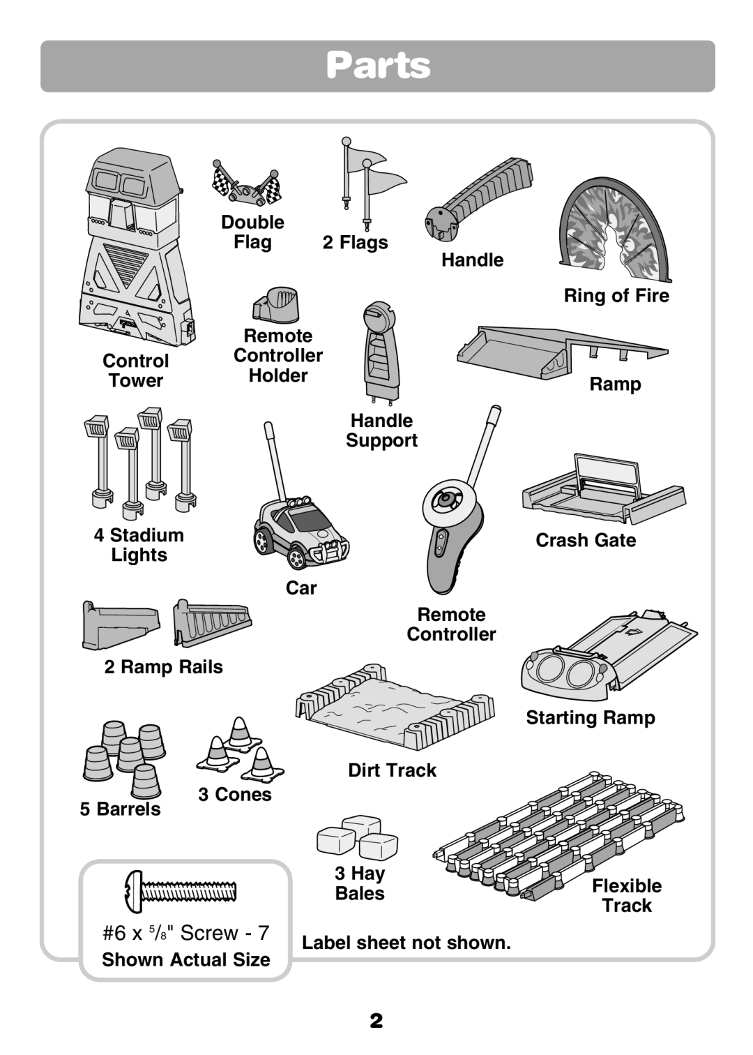 Fisher-Price 77306 instruction sheet Parts 