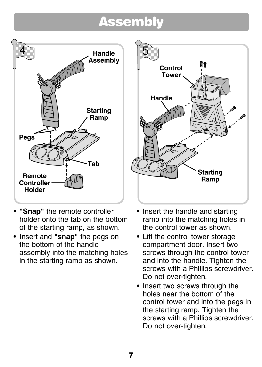 Fisher-Price 77306 instruction sheet Assembly 