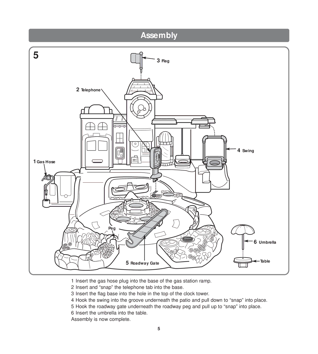 Fisher-Price 77702 instruction sheet Assembly is now complete 