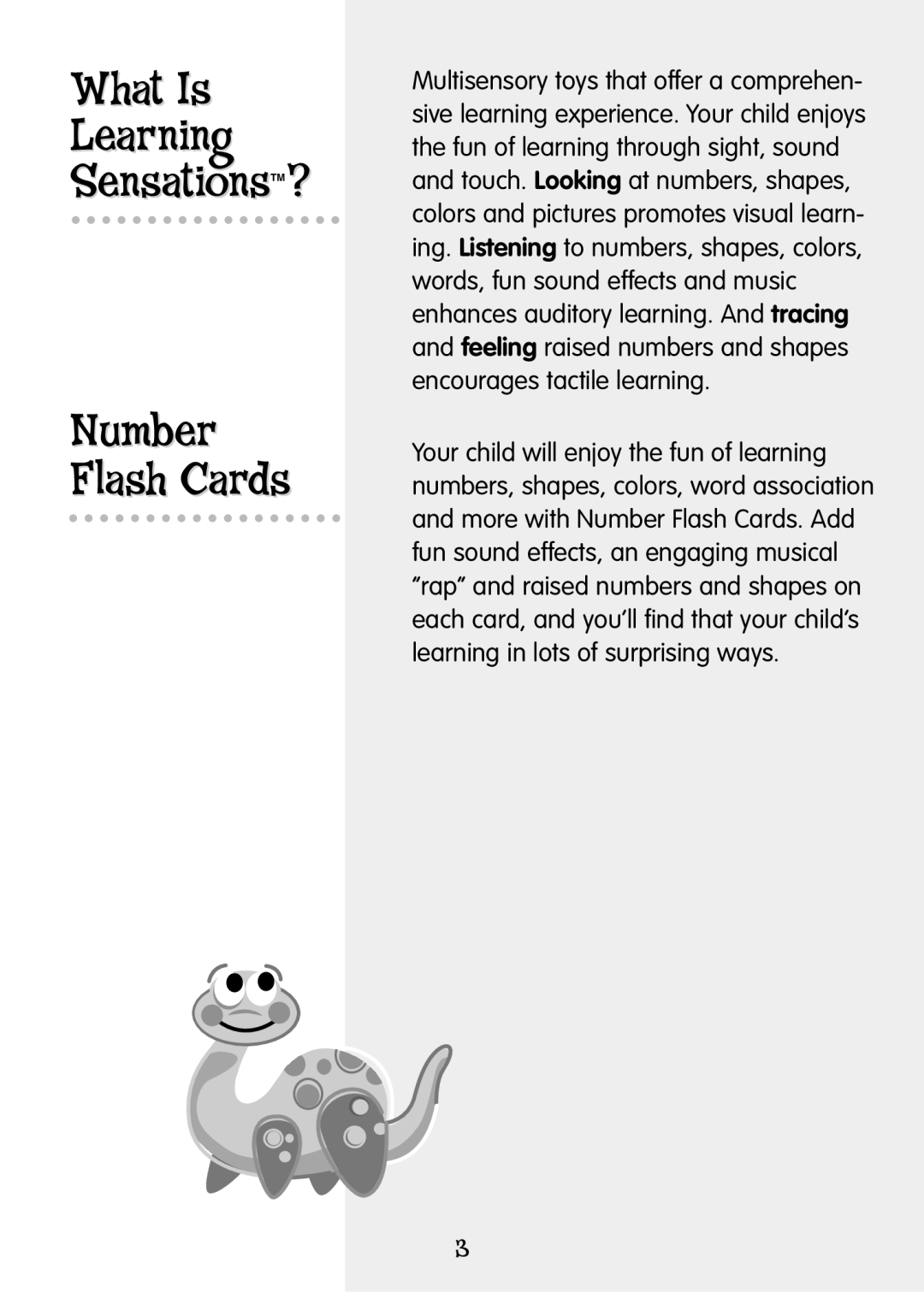 Fisher-Price 77824 manual What Is Learning SensationsTMTM? Number Flash Cards 