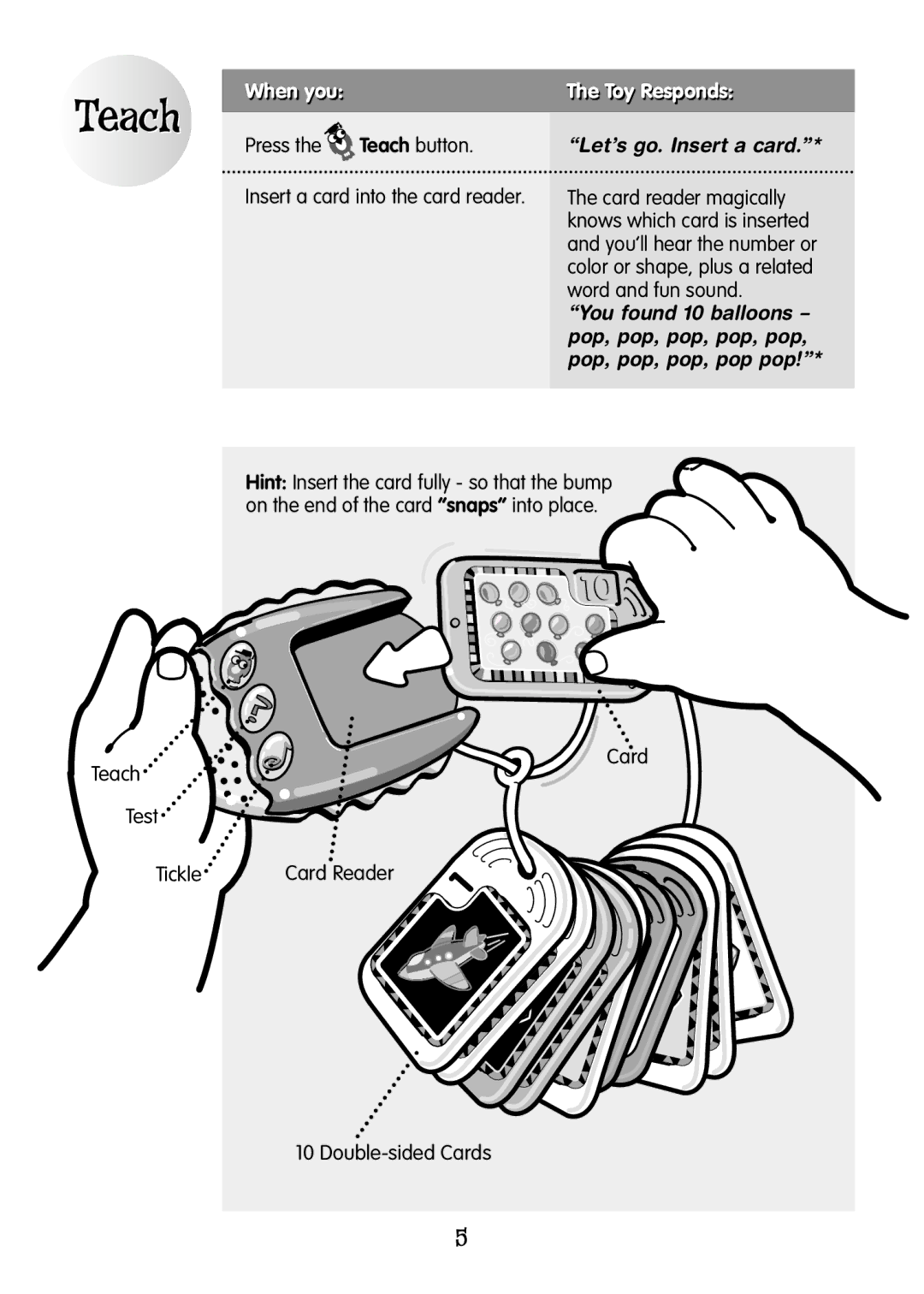 Fisher-Price 77824 manual Teach, When you Toy Responds 