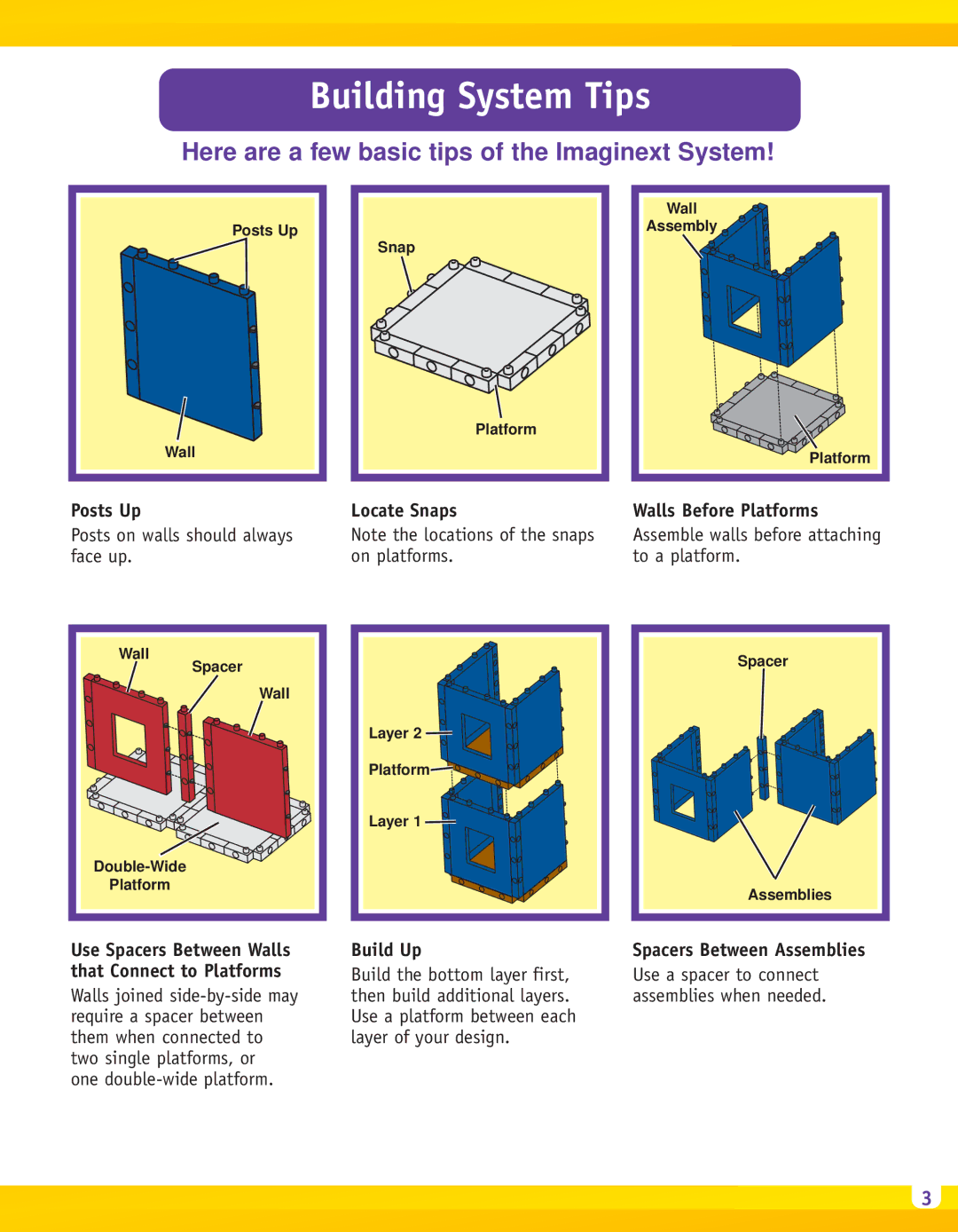 Fisher-Price 78590 manual Building System Tips, Here are a few basic tips of the Imaginext System 