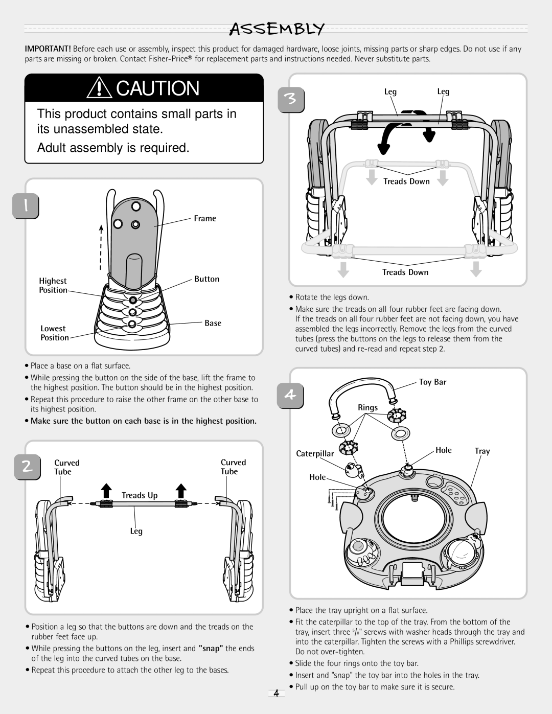 Fisher-Price 79070 manual Assembly 