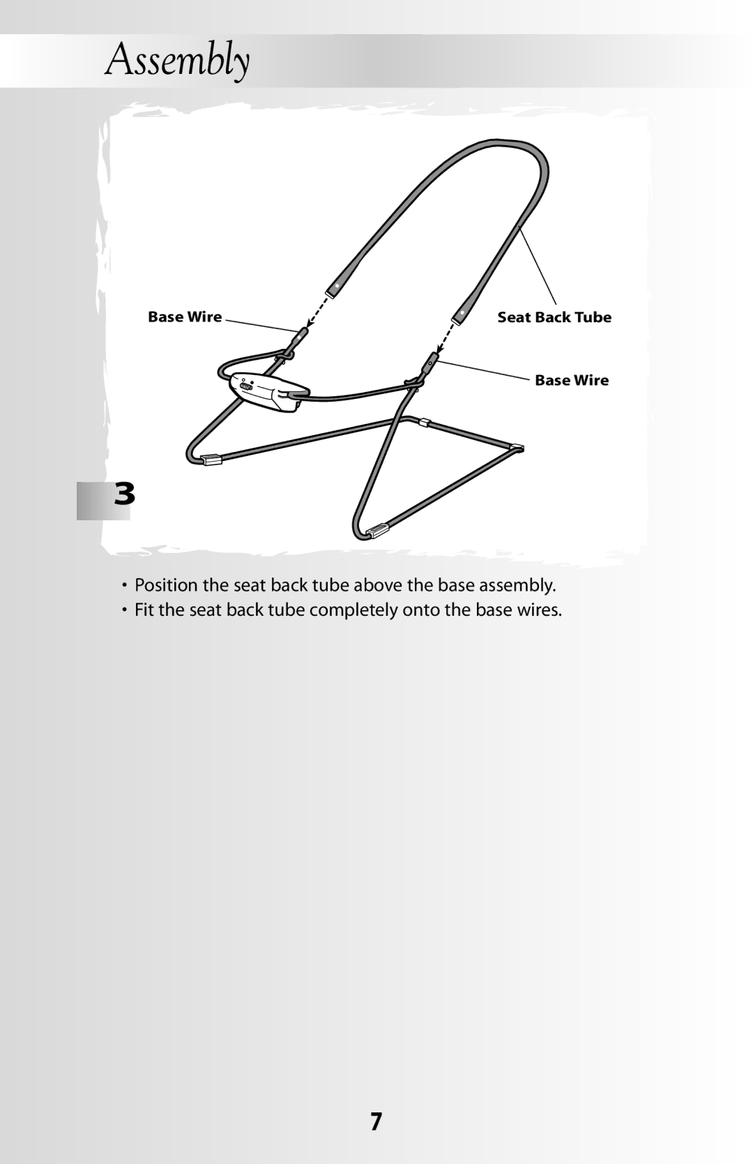 Fisher-Price 79619 instruction sheet Seat Back Tube 