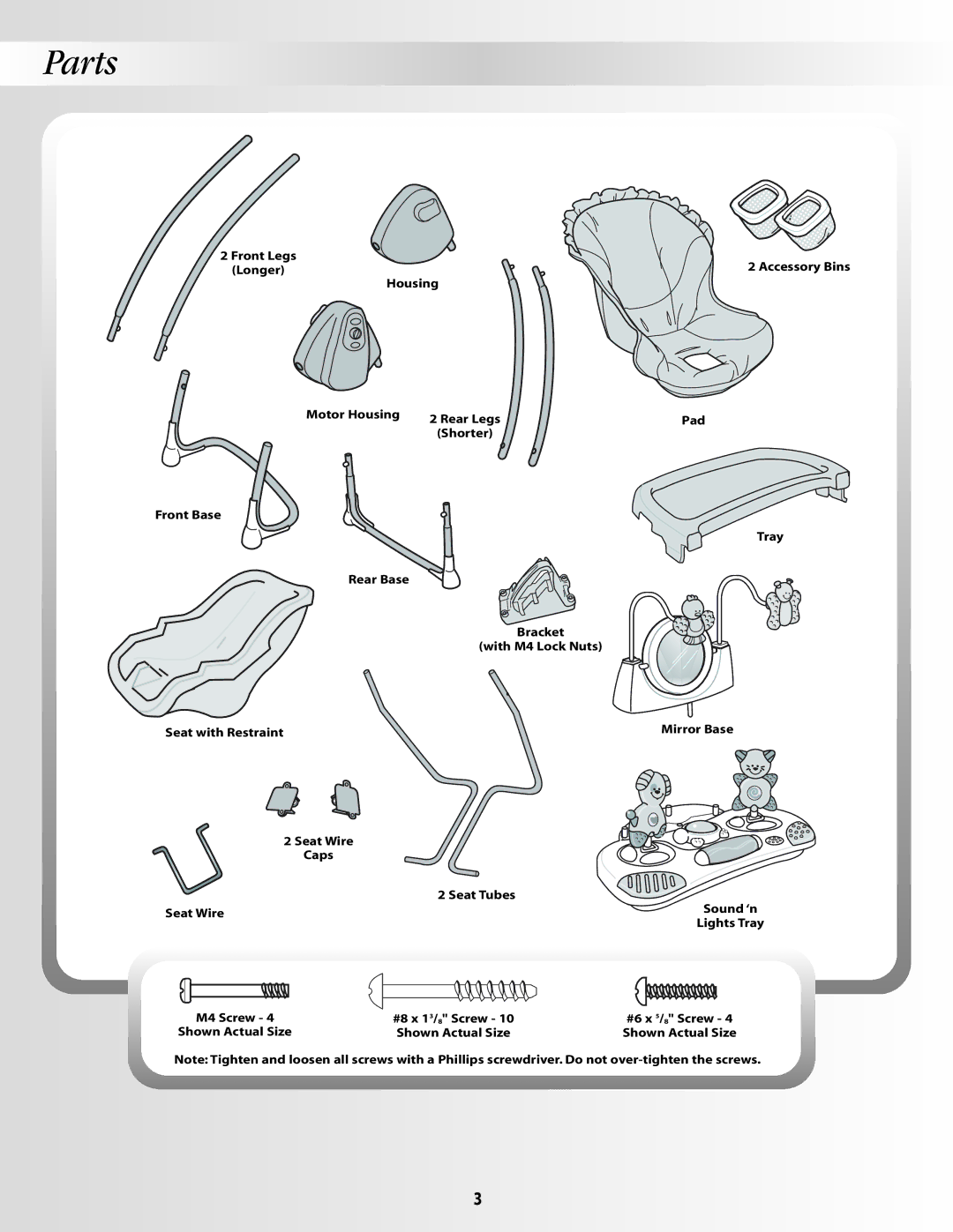 Fisher-Price B2388, 79644 manual Parts 