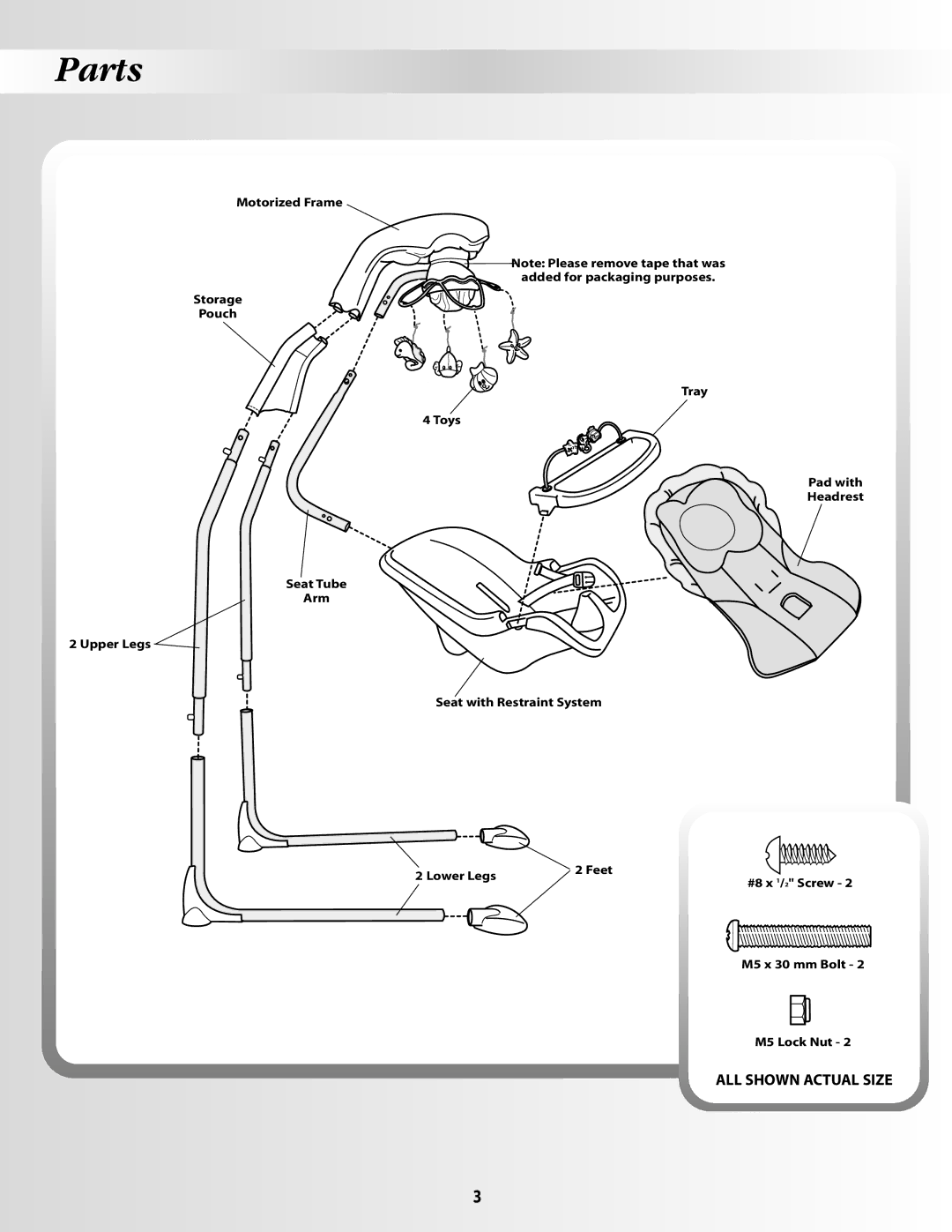 Fisher-Price 79667 instruction sheet Parts 