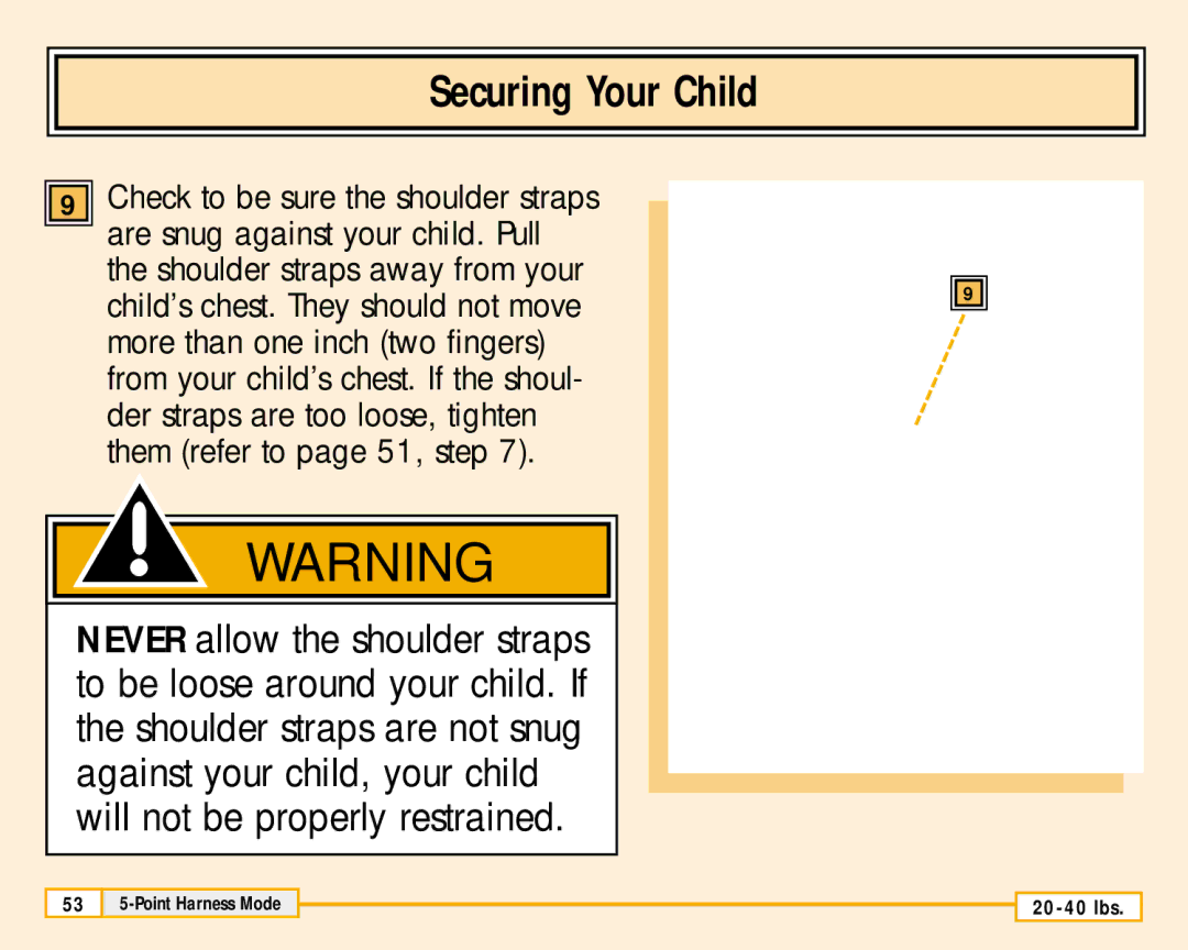 Fisher-Price 79711 owner manual 53 5-Point Harness Mode 