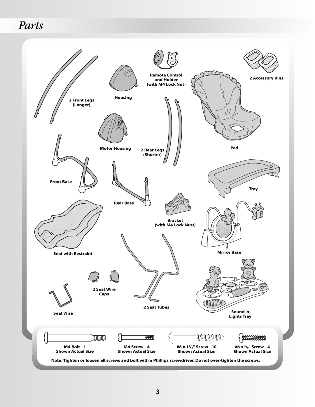 Fisher-Price B1637 manual Parts 