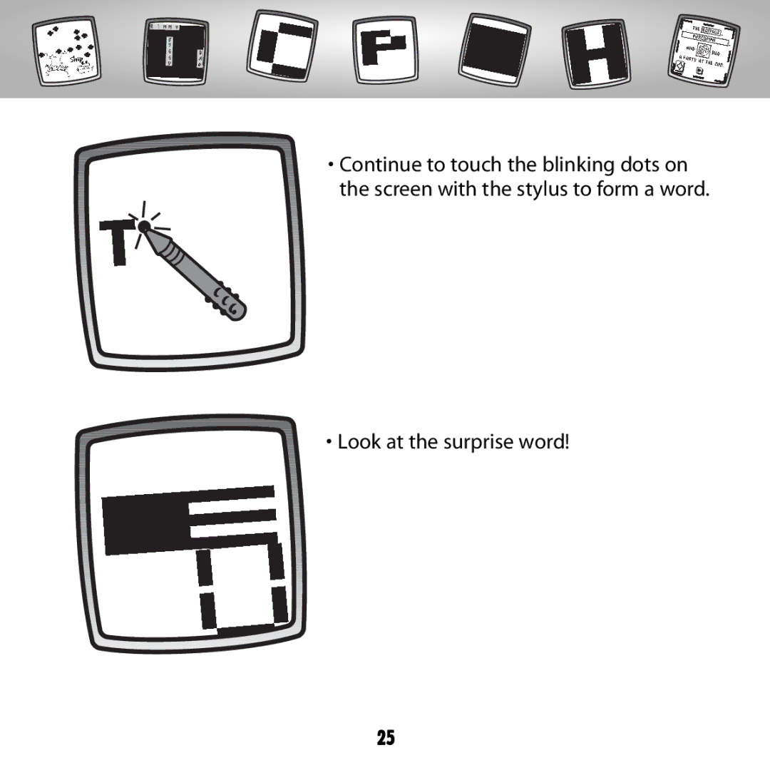 Fisher-Price B8287 owner manual Look at the surprise word 