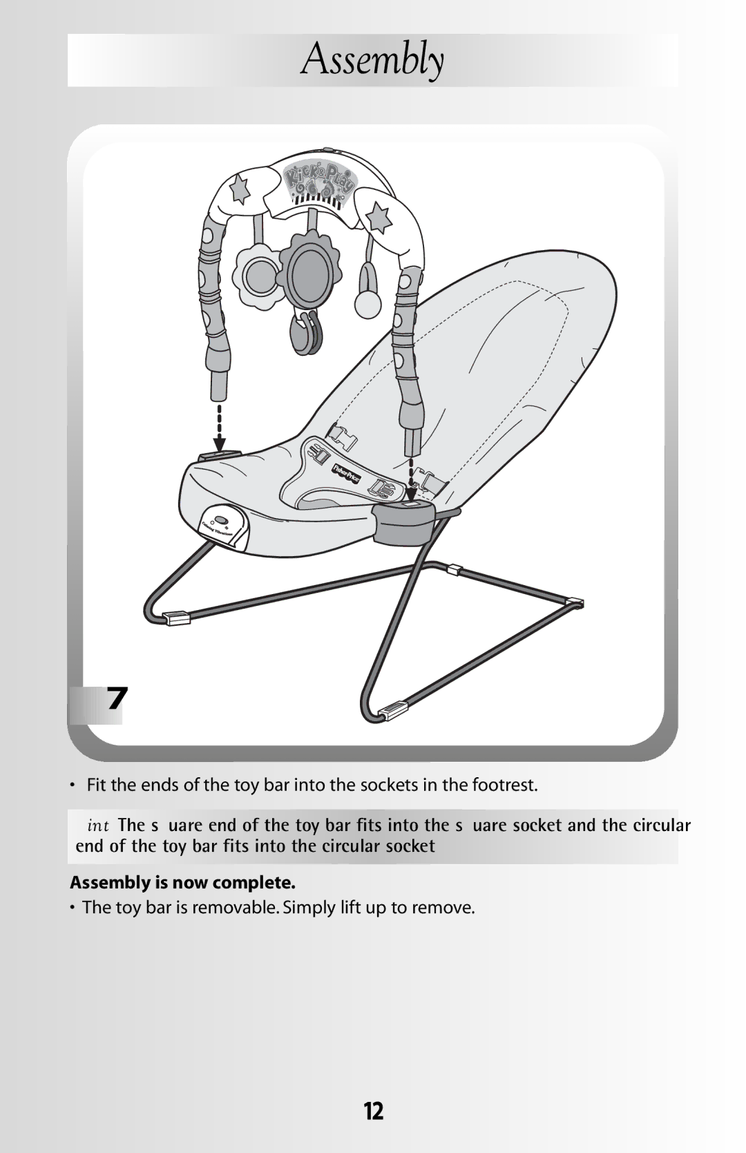 Fisher-Price B8865 manual Assembly is now complete 