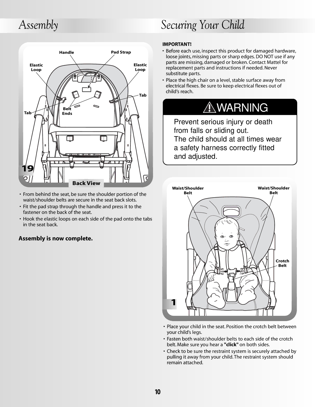 Fisher-Price B8866 manual Assembly 