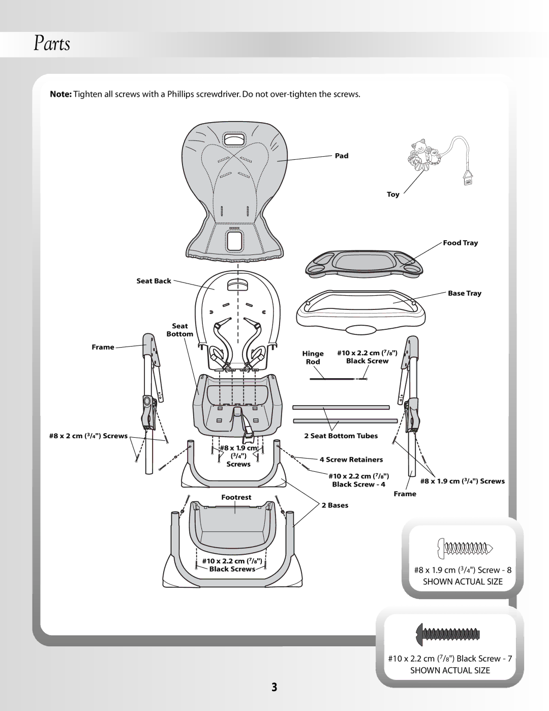 Fisher-Price B8866 manual Parts 