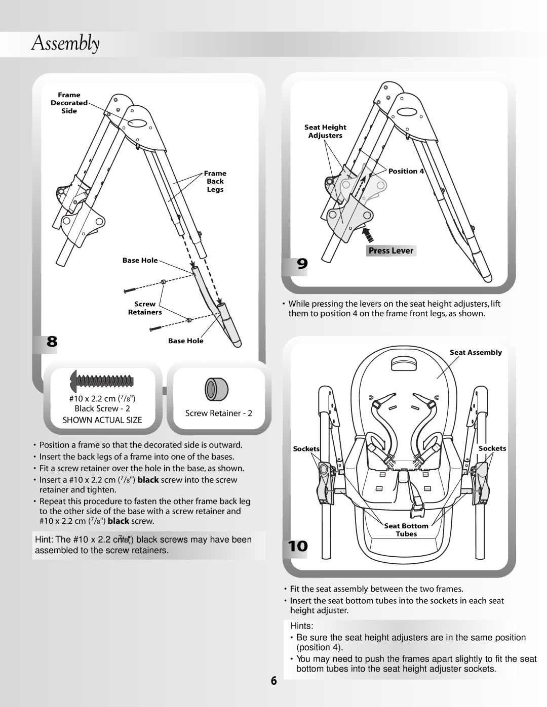 Fisher-Price B8866 manual Hints 